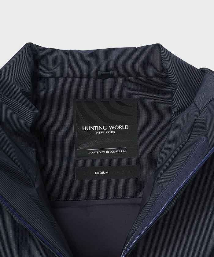CRAFTED BY DESCENTE.LAB[オルタネイトリーウェーブ ダウンフードジャケット FDJ11M]ネイビー6234600278メンズ