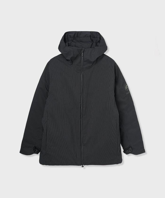 CRAFTED BY DESCENTE.LAB[オルタネイトリーウェーブ ダウンフードジャケット FDJ11M]ブラック6234600208メンズ (ブラック)