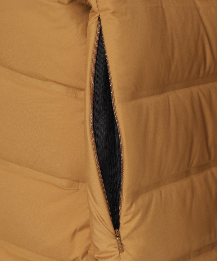 CRAFTED BY DESCENTE.LAB[シンセティック・ベロアツイル ウォータープルーフ ダウンジャケット FDJ10M]キャメル6234600134メンズ