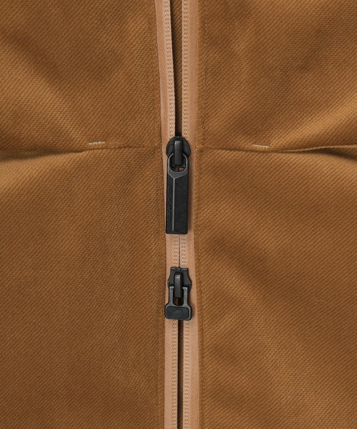 CRAFTED BY DESCENTE.LAB[シンセティック・ベロアツイル ウォータープルーフ ダウンジャケット FDJ10M]キャメル6234600134メンズ