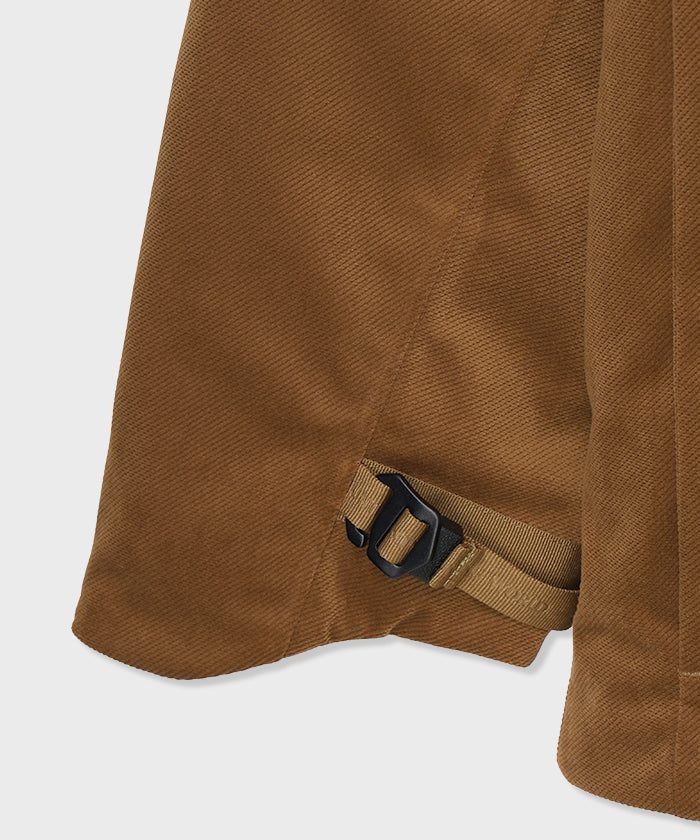 CRAFTED BY DESCENTE.LAB[シンセティック・ベロアツイル ウォータープルーフ ダウンジャケット FDJ10M]キャメル6234600134メンズ