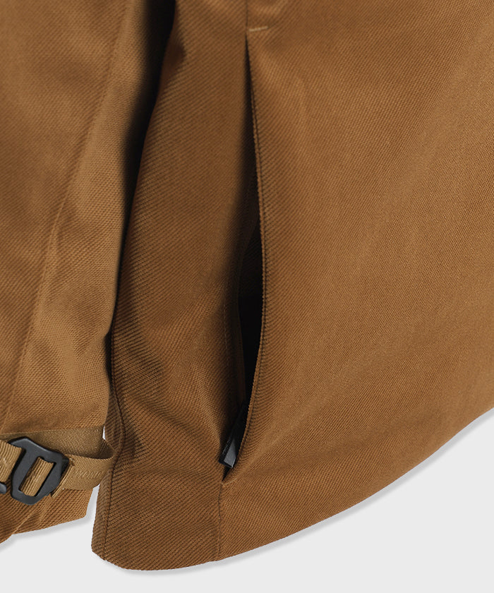 CRAFTED BY DESCENTE.LAB[シンセティック・ベロアツイル ウォータープルーフ ダウンジャケット FDJ10M]キャメル6234600134メンズ