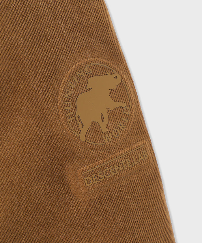 CRAFTED BY DESCENTE.LAB[シンセティック・ベロアツイル ウォータープルーフ ダウンジャケット FDJ10M]キャメル6234600134メンズ