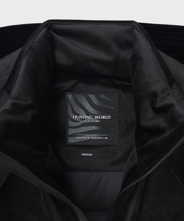 CRAFTED BY DESCENTE.LAB[シンセティック・ベロアツイル ウォータープルーフ ダウンジャケット FDJ10M]ブラック6234600108メンズ