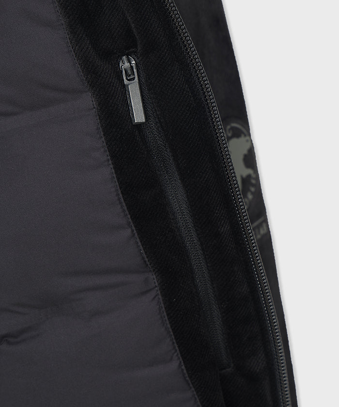 CRAFTED BY DESCENTE.LAB[シンセティック・ベロアツイル ウォータープルーフ ダウンジャケット FDJ10M]ブラック6234600108メンズ