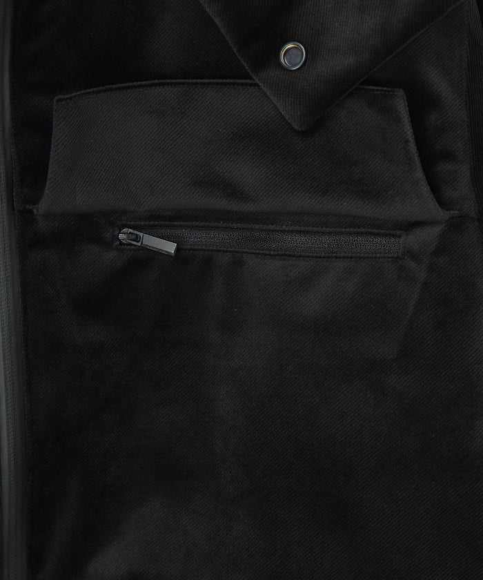 CRAFTED BY DESCENTE.LAB[シンセティック・ベロアツイル ウォータープルーフ ダウンジャケット FDJ10M]ブラック6234600108メンズ