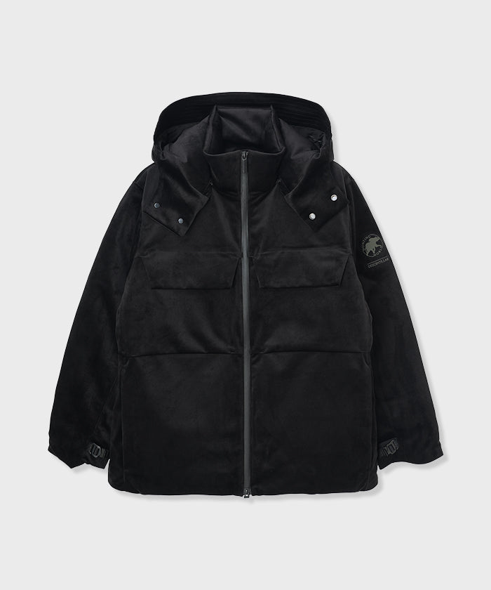 CRAFTED BY DESCENTE.LAB[シンセティック・ベロアツイル ウォータープルーフ ダウンジャケット FDJ10M]ブラック6234600108メンズ (ブラック)