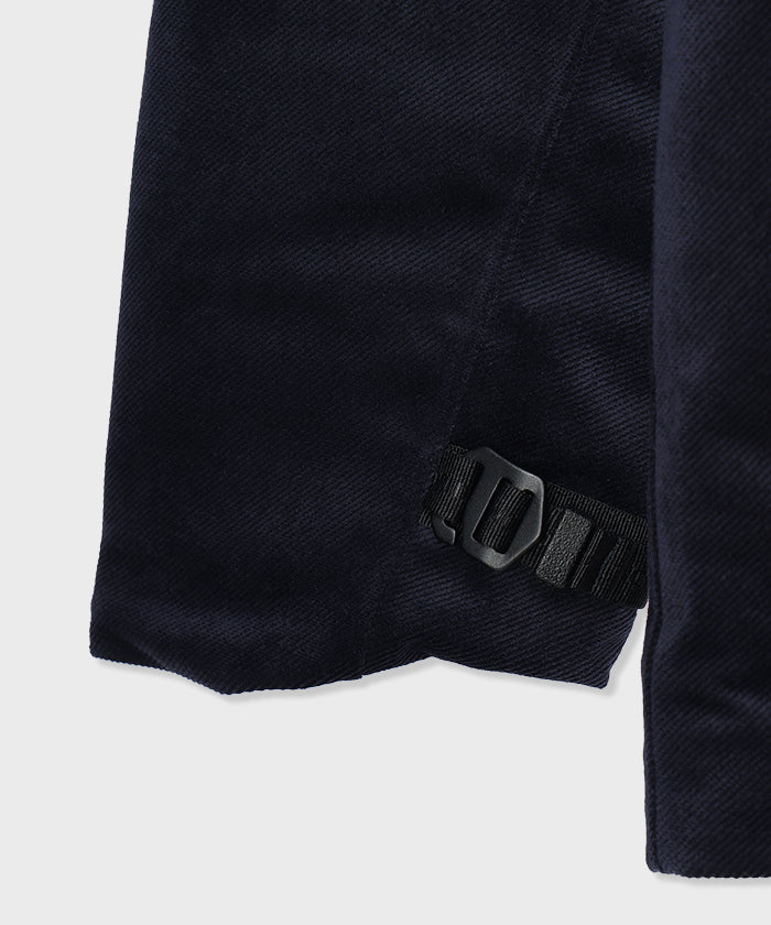 CRAFTED BY DESCENTE.LAB[シンセティック・ベロアツイル ウォータープルーフ ダウンジャケット FDJ10M]ネイビー6234600178メンズ