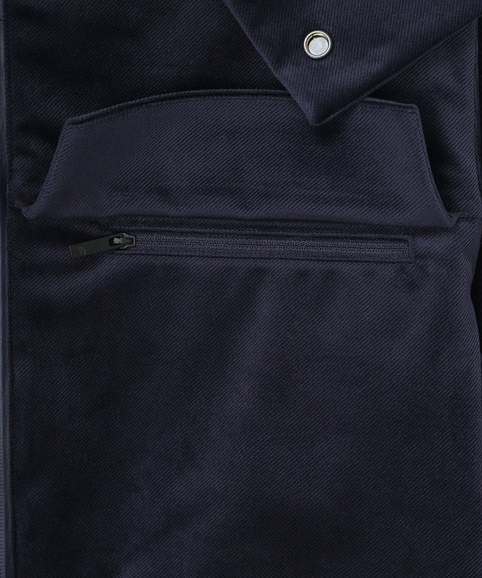 CRAFTED BY DESCENTE.LAB[シンセティック・ベロアツイル ウォータープルーフ ダウンジャケット FDJ10M]ネイビー6234600178メンズ