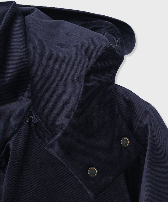 CRAFTED BY DESCENTE.LAB[シンセティック・ベロアツイル ウォータープルーフ ダウンジャケット FDJ10M]ネイビー6234600178メンズ