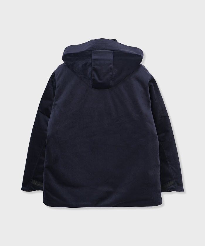 CRAFTED BY DESCENTE.LAB[シンセティック・ベロアツイル ウォータープルーフ ダウンジャケット FDJ10M]ネイビー6234600178メンズ