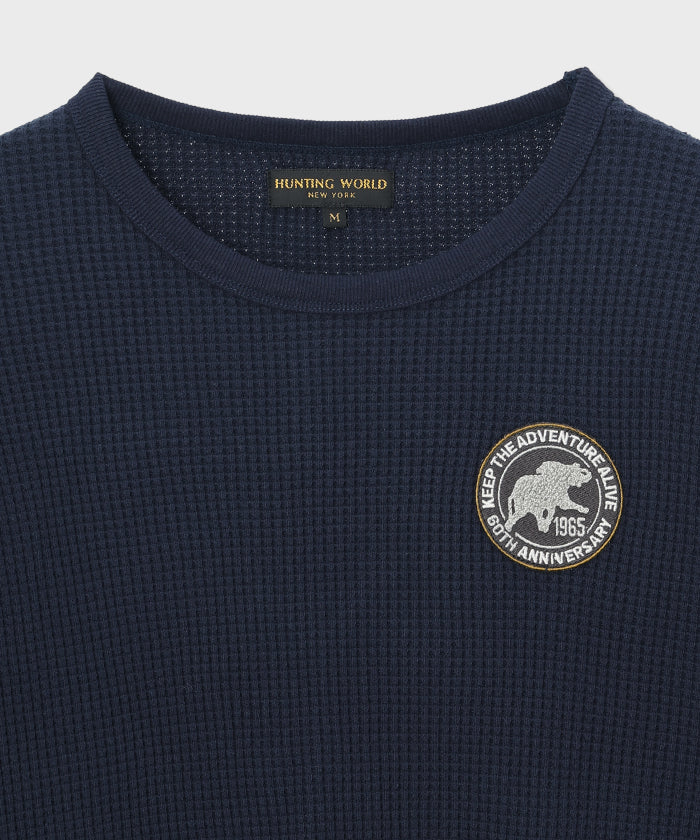 [ワッフルロングスリーブTシャツ 52TS02]ネイビー6204660278 3