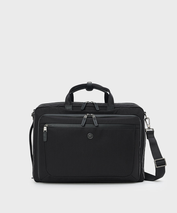 【良品】　ハンティングワールド　2way ビジネスバッグ　ストライプ　A4可 良品】 ハンティングワールド 2way ビジネスバッグ ストライプ