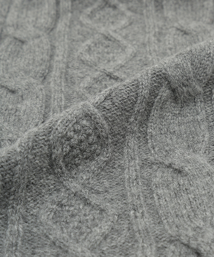 [ケーブルニットマフ 52SR01]グレー6204850105メンズ&ウィメンズ 4