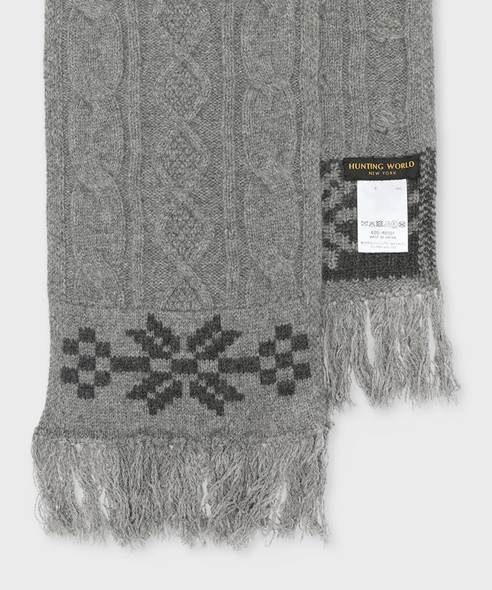 [ケーブルニットマフ 52SR01]グレー6204850105メンズ&ウィメンズ 3