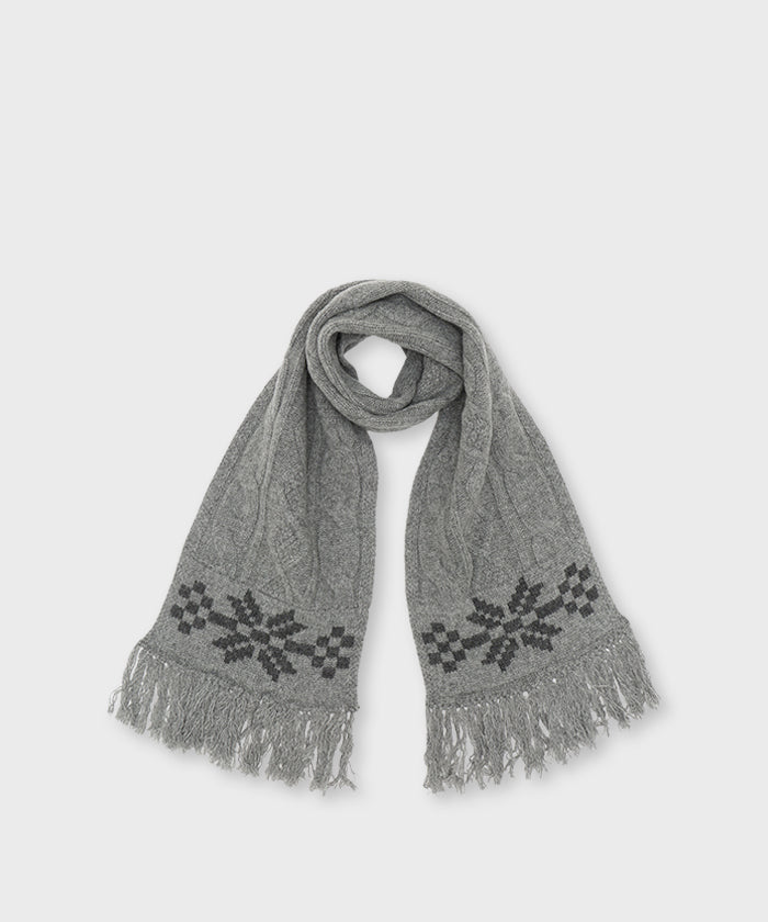 [ケーブルニットマフ 52SR01]グレー6204850105メンズ&ウィメンズ (グレー)