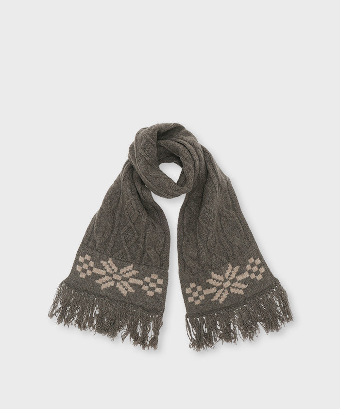 [ケーブルニットマフ 52SR01]ダークブラウン6204850138メンズ&ウィメンズ (ダークブラウン)