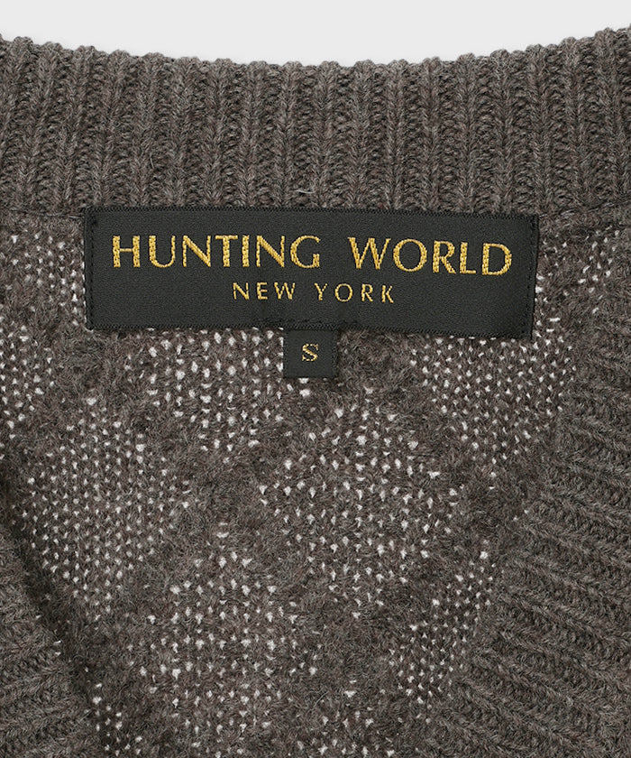 [ケーブルカーディガン 52KN52]ダークブラウン6204745238ウィメンズ 9