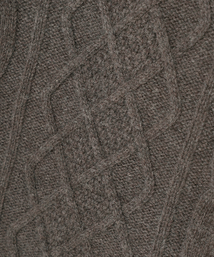 [ケーブルカーディガン 52KN52]ダークブラウン6204745238ウィメンズ 8