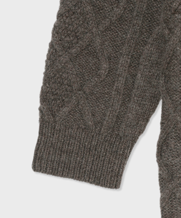 [ケーブルカーディガン 52KN52]ダークブラウン6204745238ウィメンズ 6