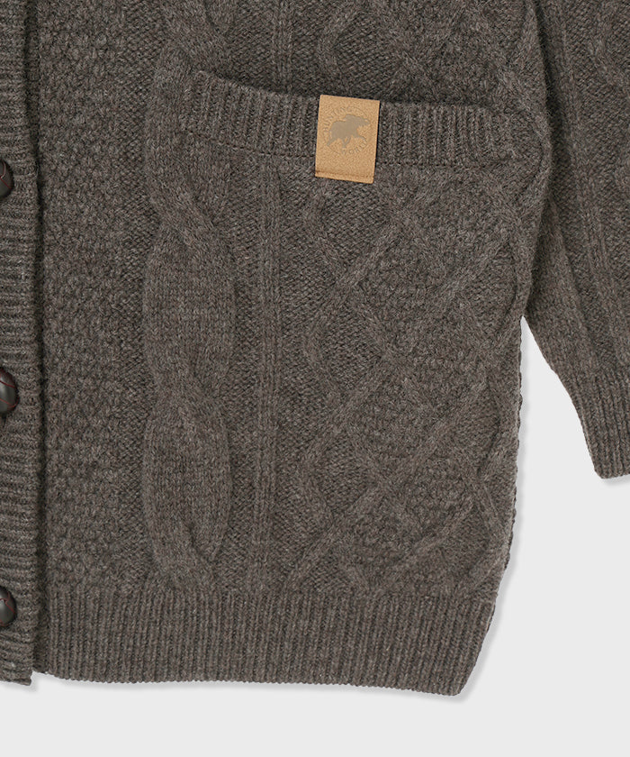 [ケーブルカーディガン 52KN52]ダークブラウン6204745238ウィメンズ 4