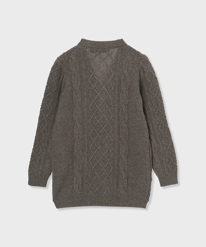 [ケーブルカーディガン 52KN52]ダークブラウン6204745238ウィメンズ 2