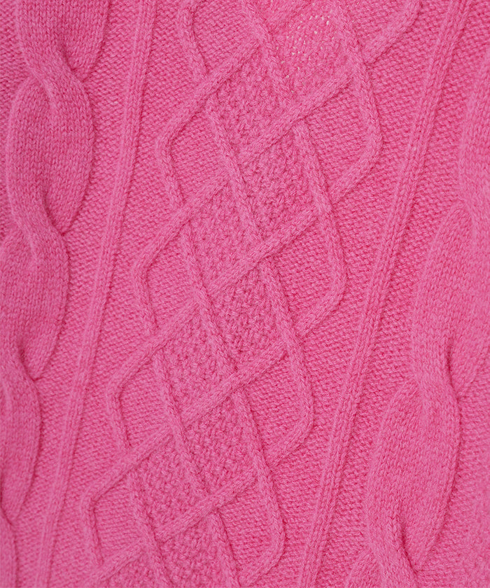 [ケーブルカーディガン 52KN52]ピンク6204745212ウィメンズ 9