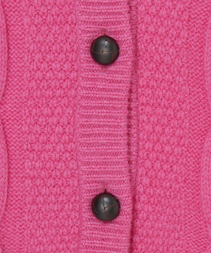 [ケーブルカーディガン 52KN52]ピンク6204745212ウィメンズ 8