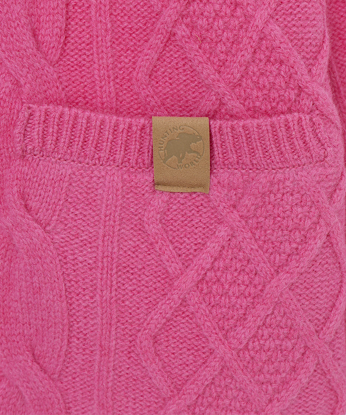 [ケーブルカーディガン 52KN52]ピンク6204745212ウィメンズ 6