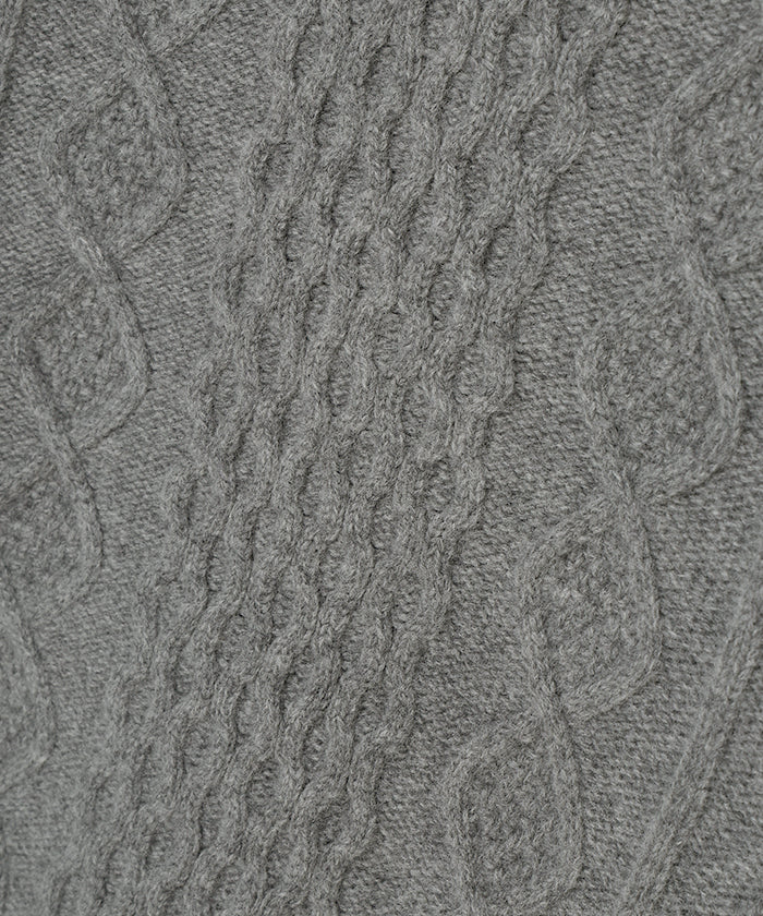 [ケーブルカーディガン 52KN02]グレー6204640205メンズ 8