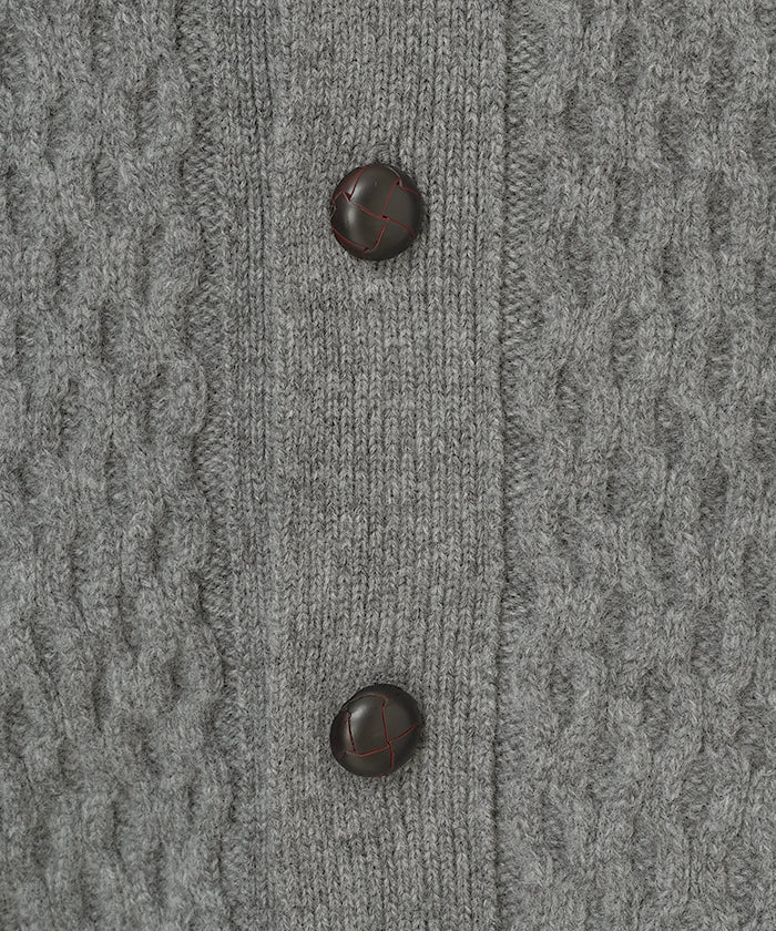 [ケーブルカーディガン 52KN02]グレー6204640205メンズ 7