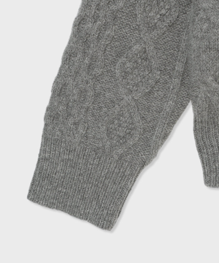 [ケーブルカーディガン 52KN02]グレー6204640205メンズ 6