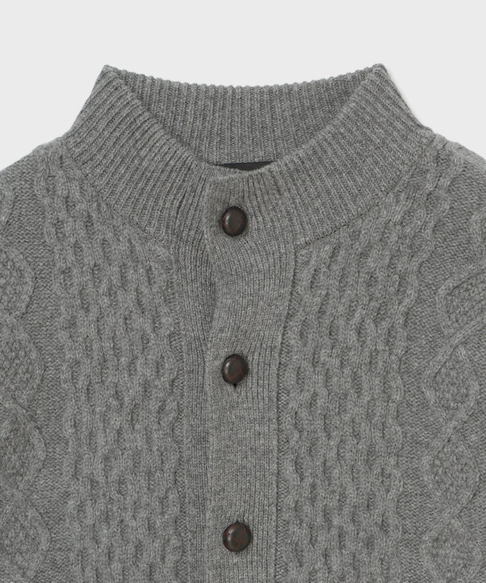 [ケーブルカーディガン 52KN02]グレー6204640205メンズ 3