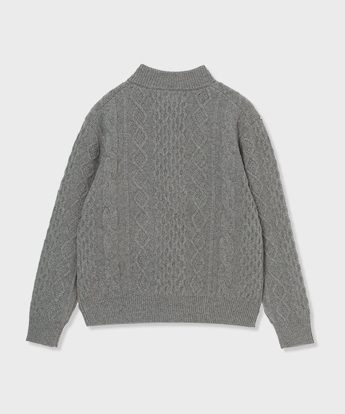 [ケーブルカーディガン 52KN02]グレー6204640205メンズ 2