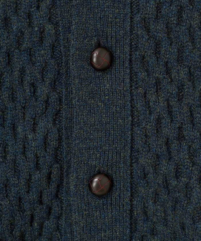 [ケーブルカーディガン 52KN02]グリーン6204640255メンズ 7