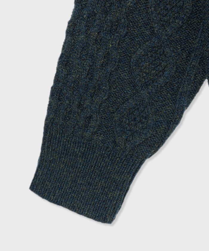 [ケーブルカーディガン 52KN02]グリーン6204640255メンズ 6