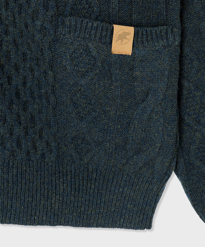 [ケーブルカーディガン 52KN02]グリーン6204640255メンズ 4