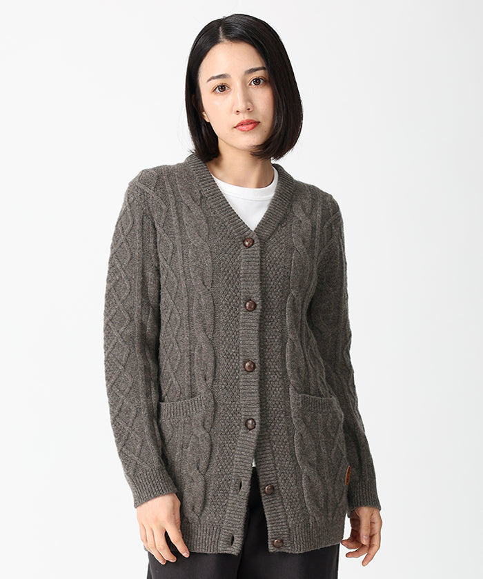 [ケーブルカーディガン 52KN52]ダークブラウン6204745238ウィメンズ 10
