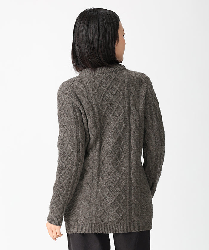 [ケーブルカーディガン 52KN52]ダークブラウン6204745238ウィメンズ 11