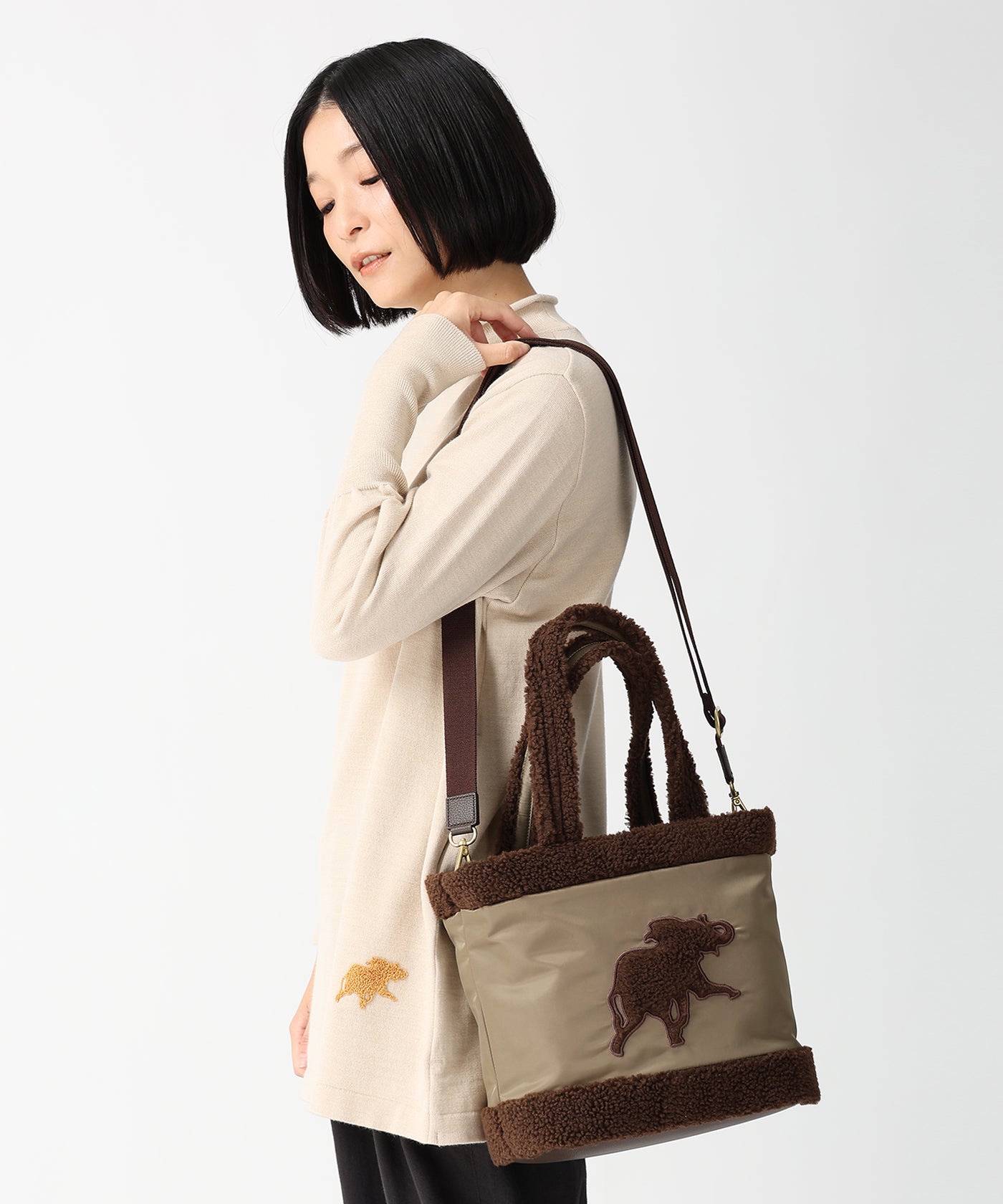 ドルチェ[トートバッグM 7435DLC]ブラウン6109402836 14