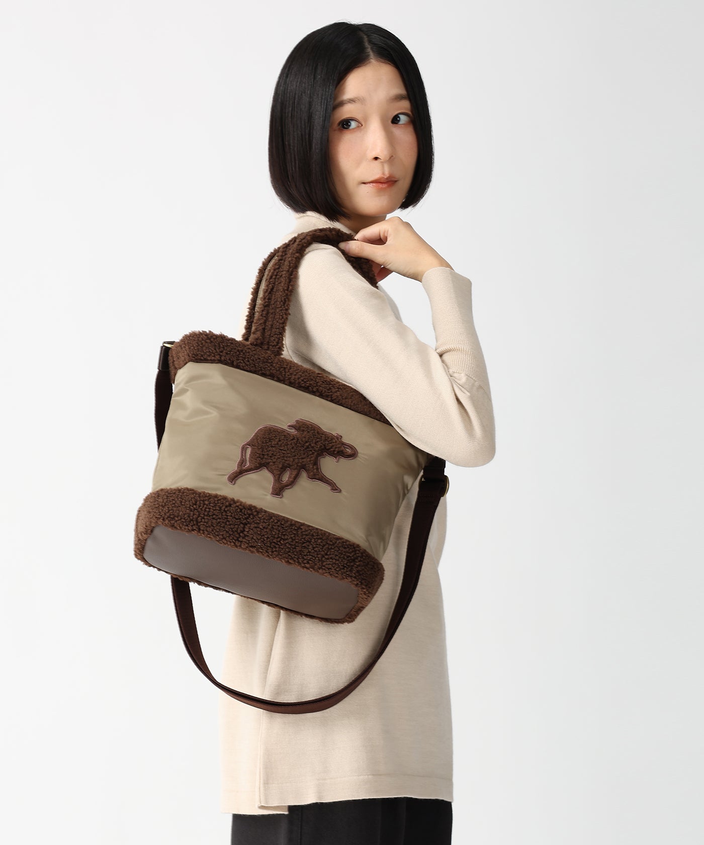 ドルチェ[トートバッグM 7435DLC]ブラウン6109402836 13