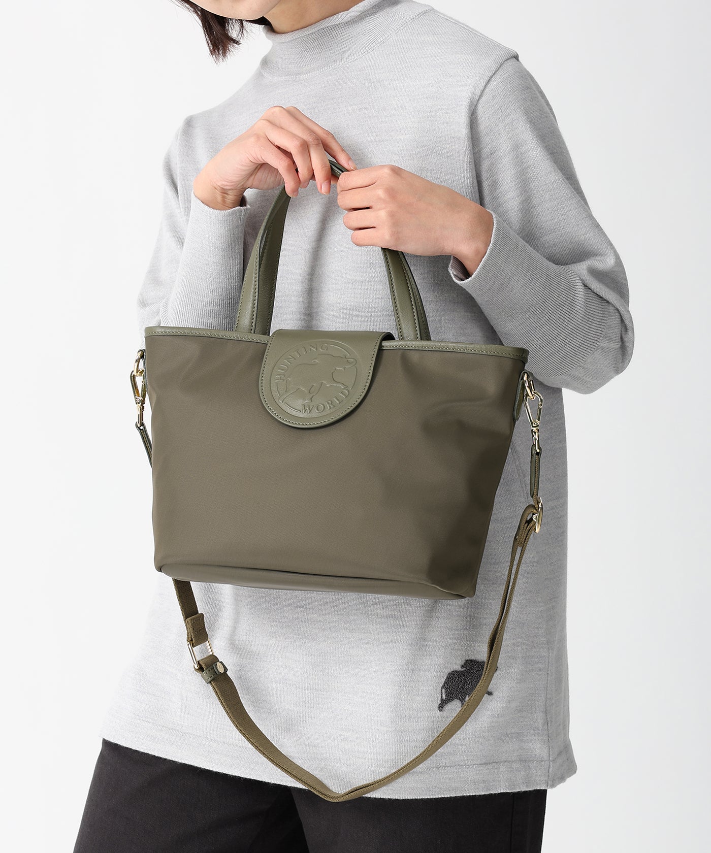 アットイーズトラディション[トートバッグS 7440TRD]カーキ6109410547 1