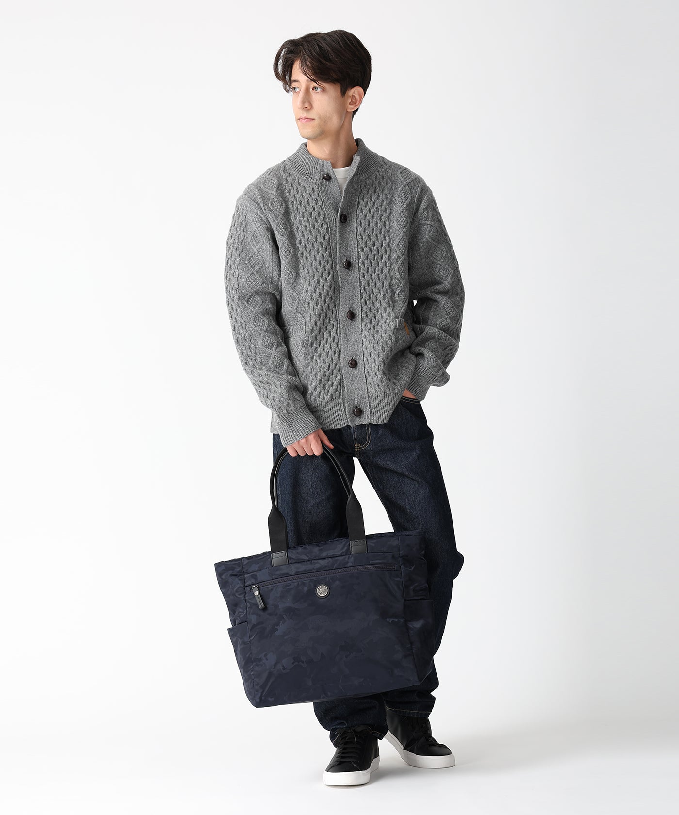 ユーティリティカモ[トートバッグ6091UTC]ネイビー6109173578 8