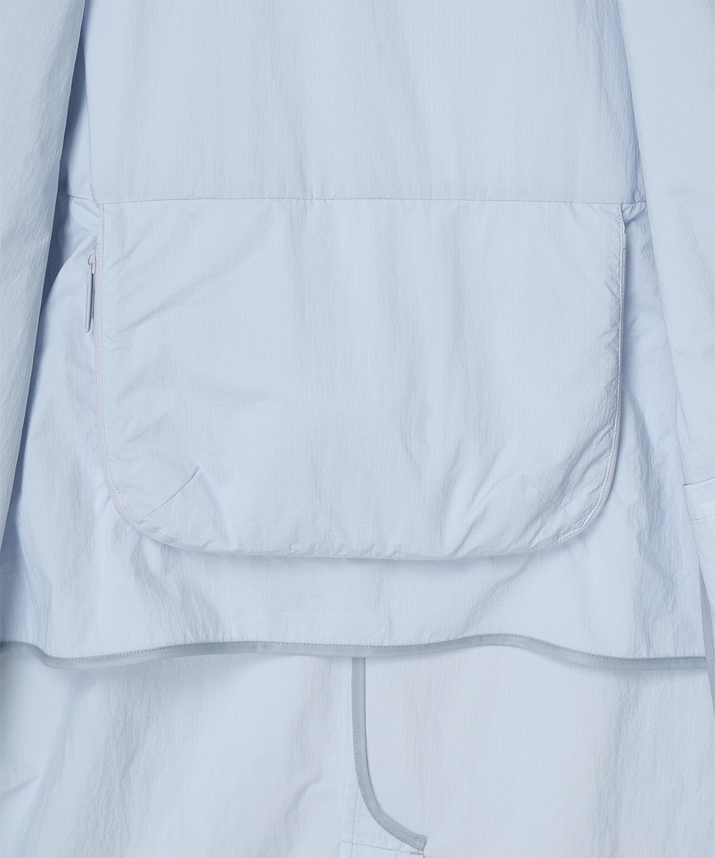 CRAFTED BY DESCENTE.LAB[リンクルリップストップ エアリーパッカブルコート SWB80M]ライトブルー 6235600260メンズ 11