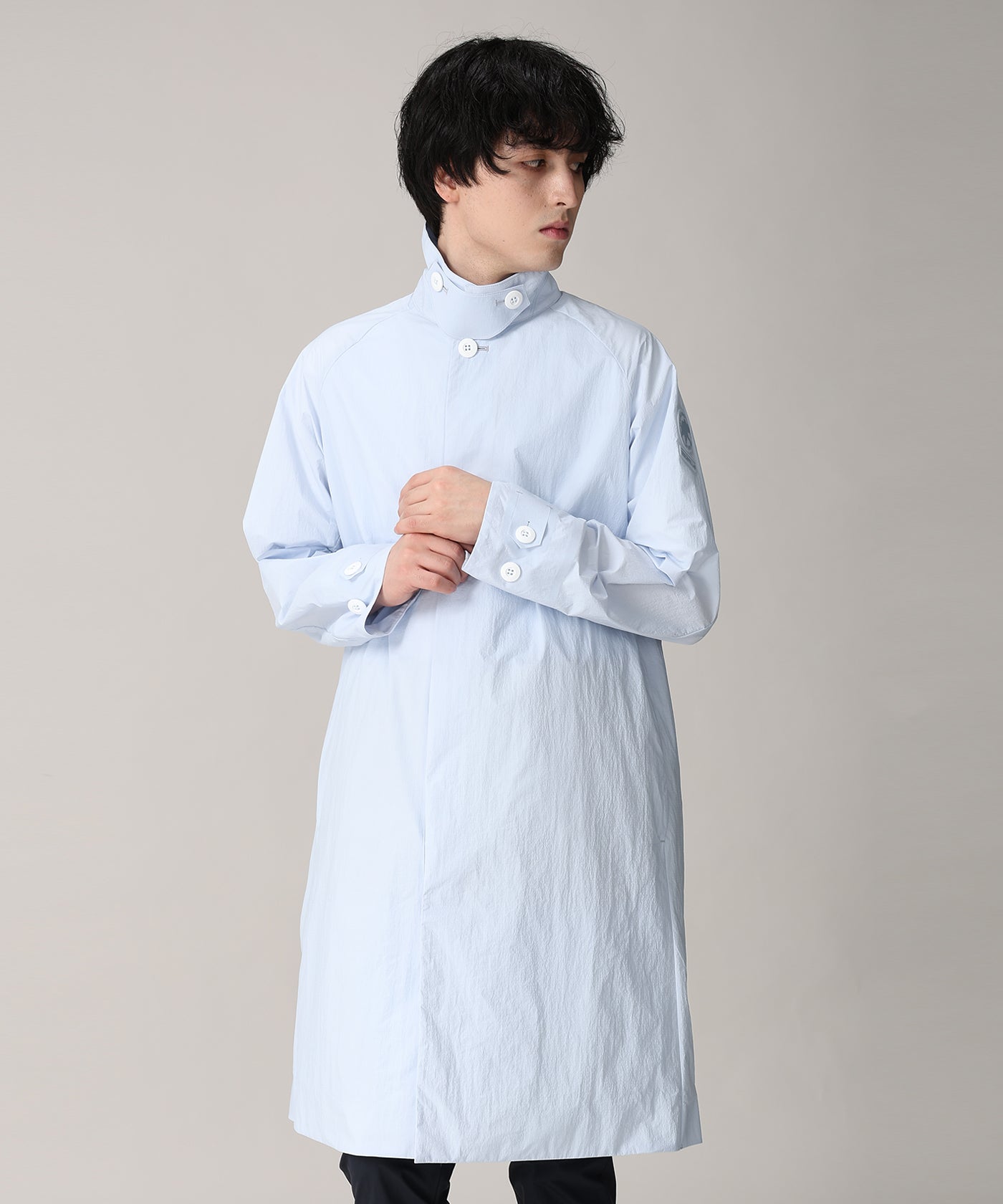 CRAFTED BY DESCENTE.LAB[リンクルリップストップ エアリーパッカブルコート SWB80M]ライトブルー 6235600260メンズ 1