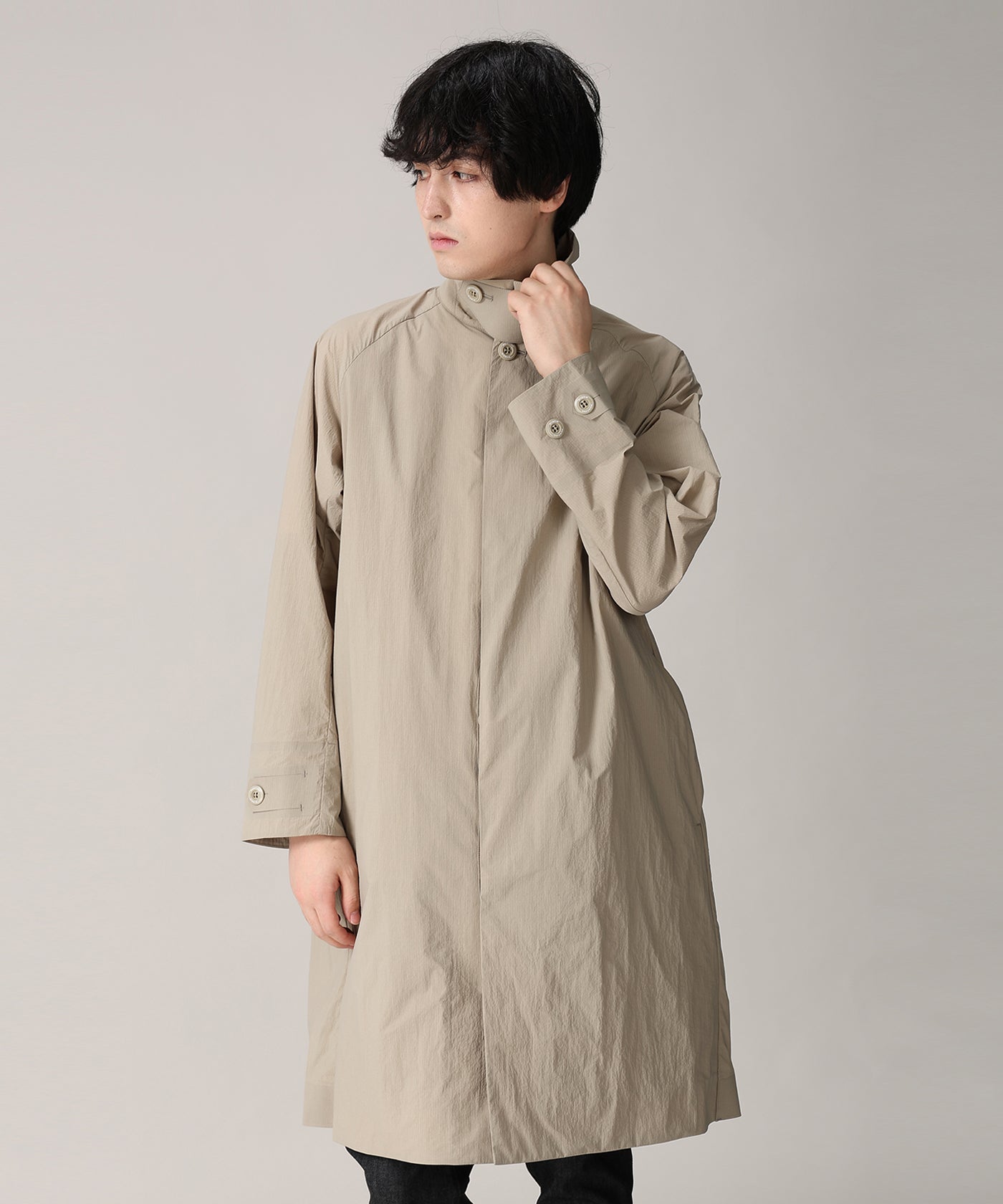 CRAFTED BY DESCENTE.LAB[リンクルリップストップ エアリーパッカブルコート SWB80M]ベージュ6235600232メンズ 1