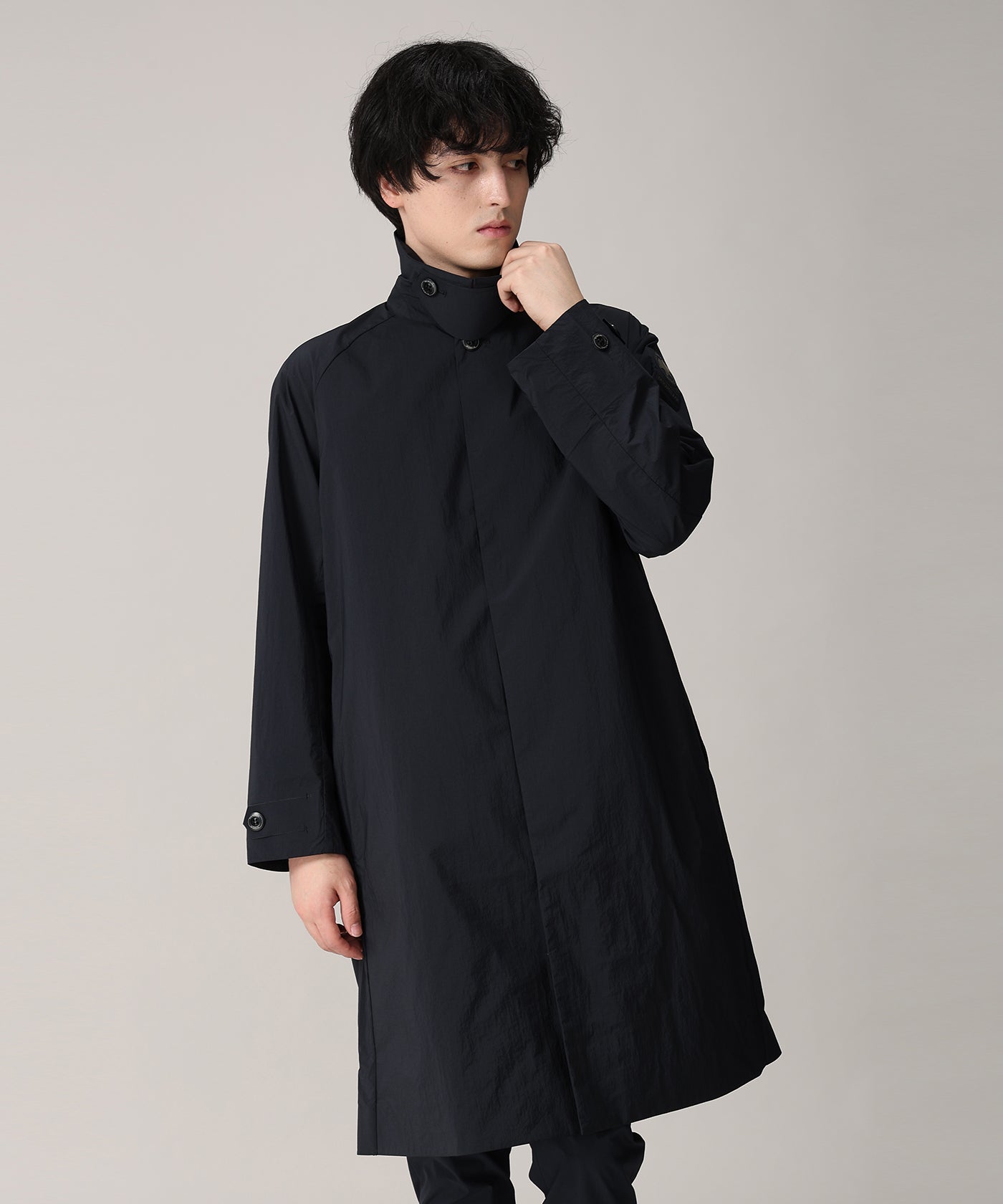 CRAFTED BY DESCENTE.LAB[リンクルリップストップ エアリーパッカブルコート SWB80M]ブラック6235600208メンズ 1
