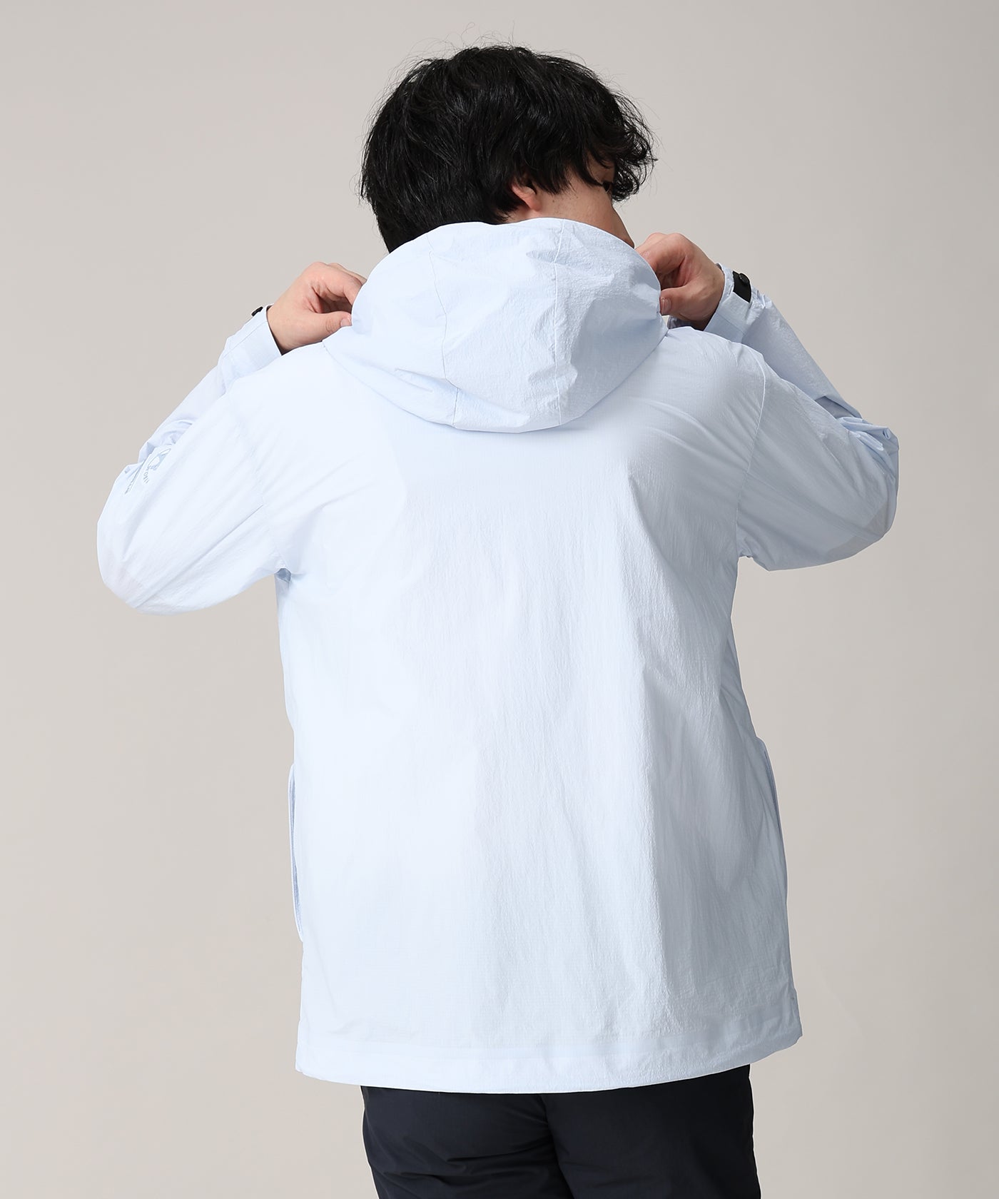 CRAFTED BY DESCENTE.LAB[リンクルリップストップ エアリーパッカブルジャケット SJK35M]ライトブルー 6235600160メンズ 12