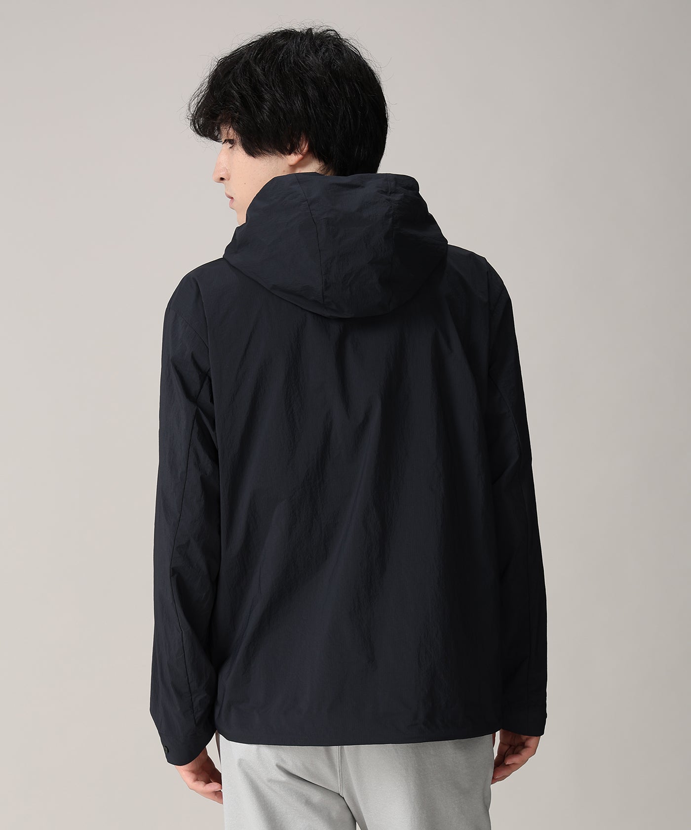 CRAFTED BY DESCENTE.LAB[リンクルリップストップ エアリーパッカブルジャケット SJK35M]ブラック6235600108メンズ 12