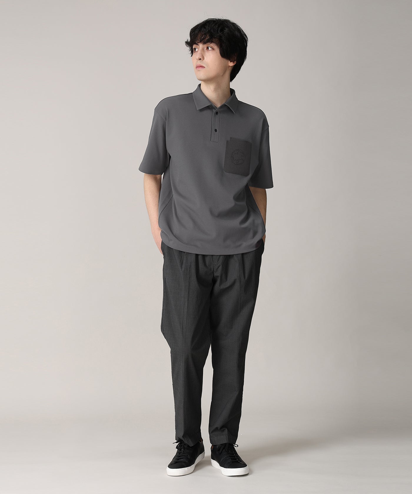 CRAFTED BY DESCENTE.LAB[ハーフスリーブポロシャツ SHS04M]グレー6235600605メンズ 9
